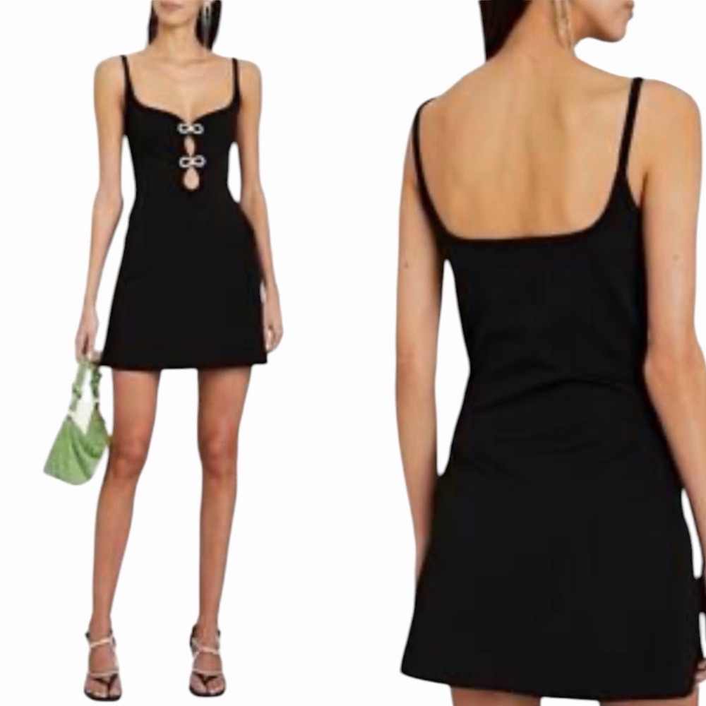 Mach & Mach Black Sleeveless Mini Dress‎ Size 14